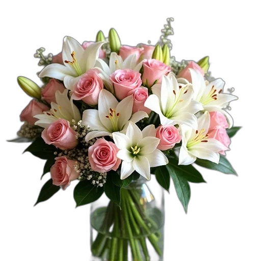 flower, crown, photorealistic, beautiful transparent PNG cut-out