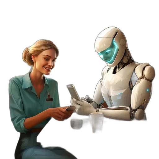robot, concept art, comic book art, pixel art transparent PNG cut-out