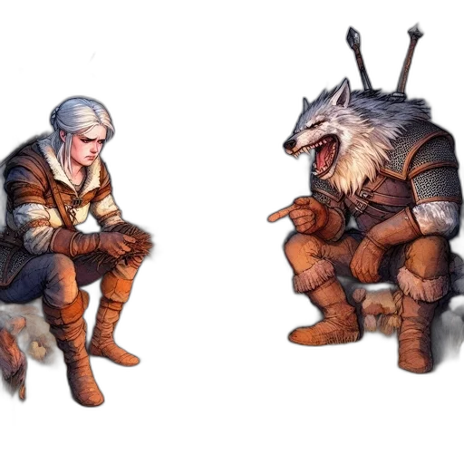 concept art, fantasy art, pixel art, watercolor transparent PNG cut-out