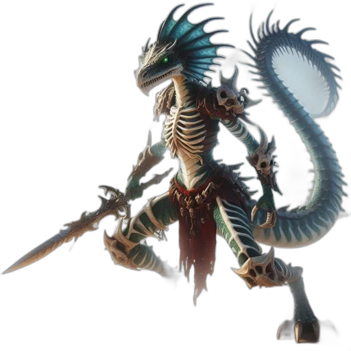 dragon, creature, staff, weapon transparent PNG cut-out