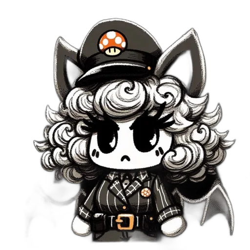 staff, creature, cartoon, pixel art transparent PNG cut-out
