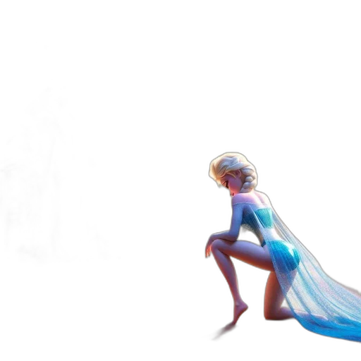 dress, creature, hair, sword transparent PNG cut-out