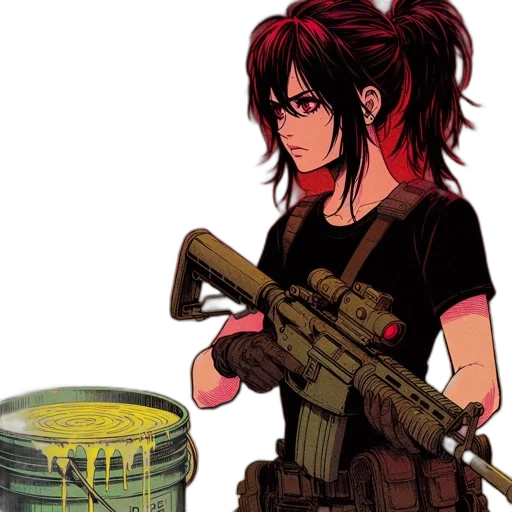 weapon, anime, concept art, pixel art transparent PNG cut-out