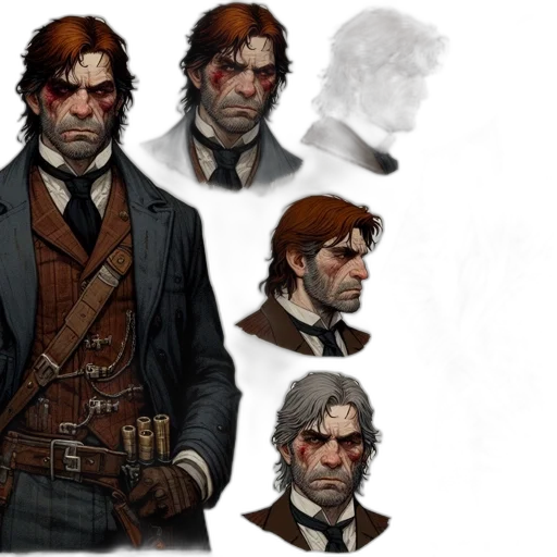 jacket, concept art, comic book art, fantasy art transparent PNG cut-out