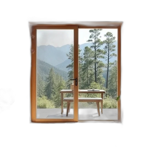 furniture, tree, building, 3d render transparent PNG cut-out