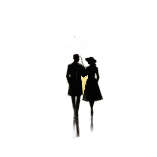 umbrella, dress, hat, staff transparent PNG cut-out