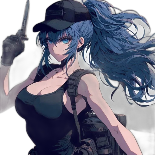hat, weapon, staff, anime transparent PNG cut-out