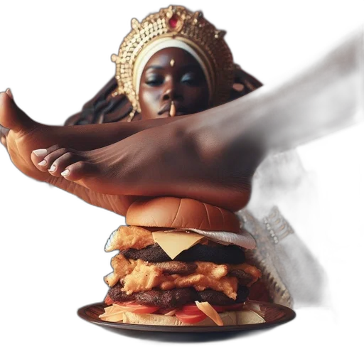 food, crown, concept art, 3d render transparent PNG cut-out