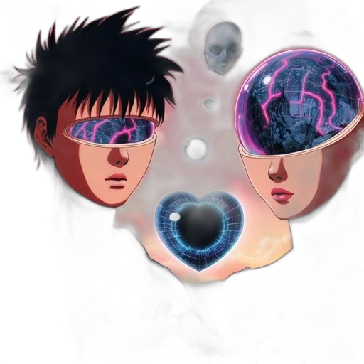 mask, concept art, cyberpunk, anime transparent PNG cut-out