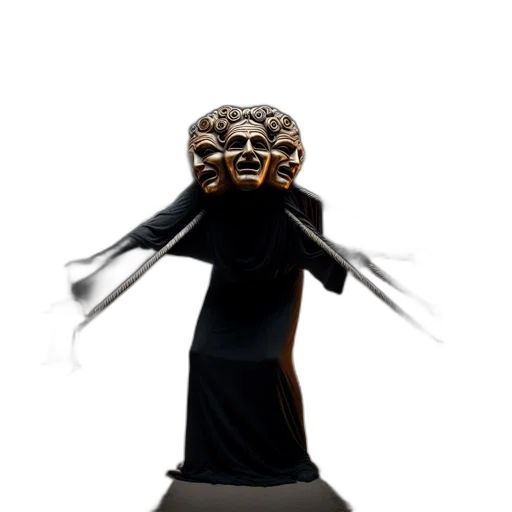 mask, jewelry, creature, staff transparent PNG cut-out