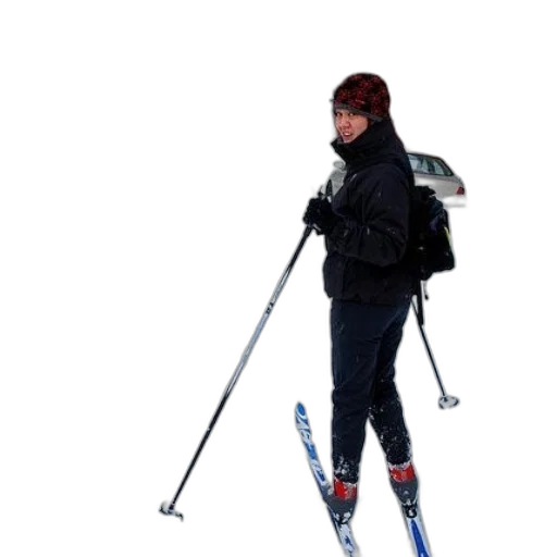 staff, 3d render, snow, person transparent PNG cut-out