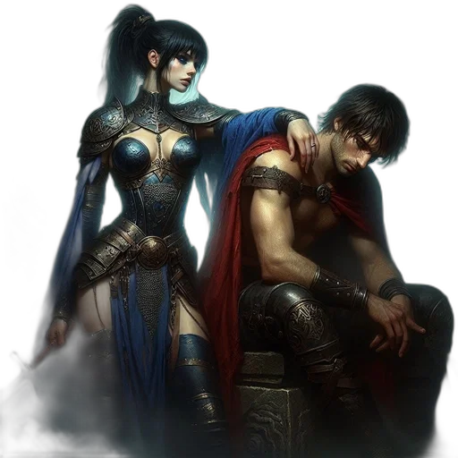 fantasy art, concept art, comic book art, photorealistic transparent PNG cut-out