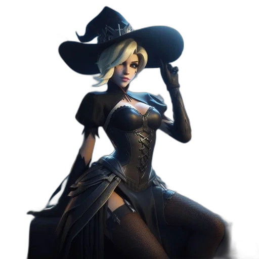 hat, dress, staff, concept art transparent PNG cut-out