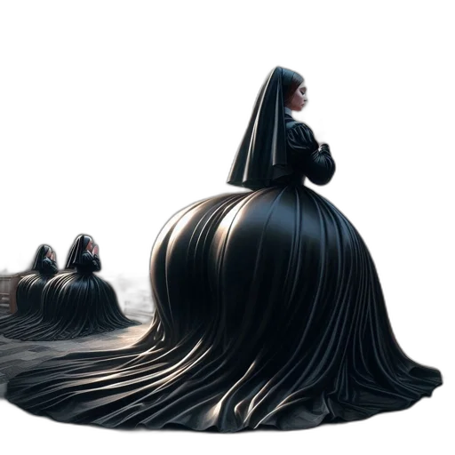 dress, hair, crown, creature transparent PNG cut-out