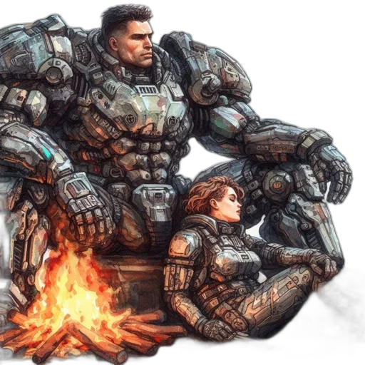 robot, weapon, concept art, comic book art transparent PNG cut-out