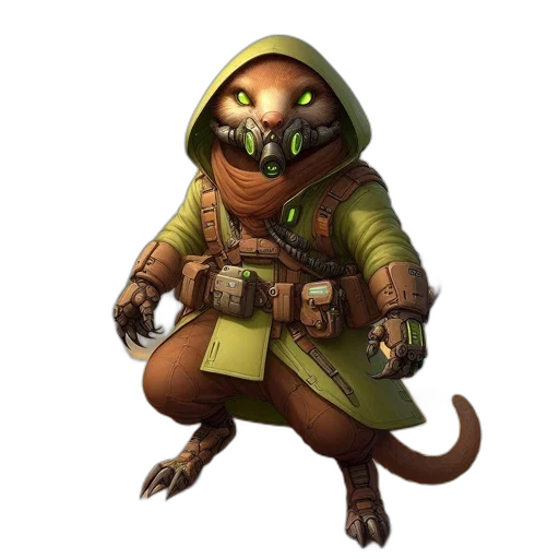 staff, jacket, mask, creature transparent PNG cut-out