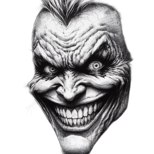 face, mask, creature, comic book art transparent PNG cut-out