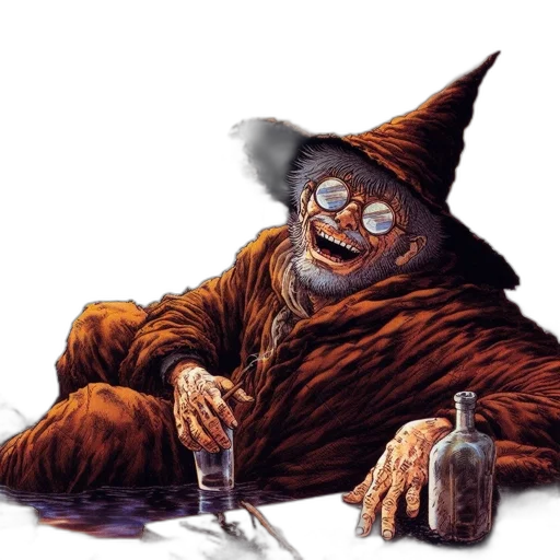 staff, creature, hat, concept art transparent PNG cut-out