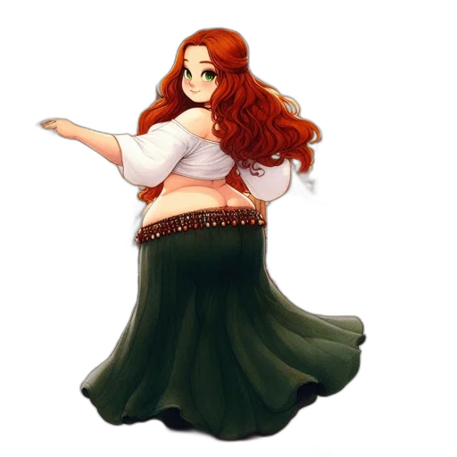 dress, staff, concept art, fantasy art transparent PNG cut-out