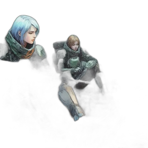 robot, jacket, weapon, concept art transparent PNG cut-out