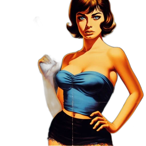 dress, comic book art, photorealistic, concept art transparent PNG cut-out