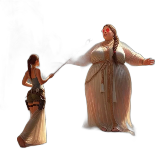 dress, sword, staff, concept art transparent PNG cut-out