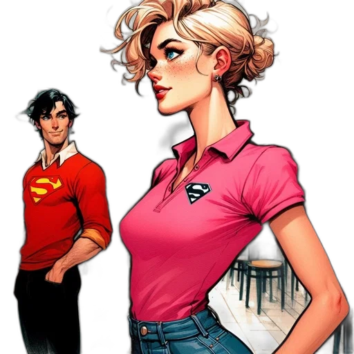 comic book art, concept art, cartoon, red transparent PNG cut-out