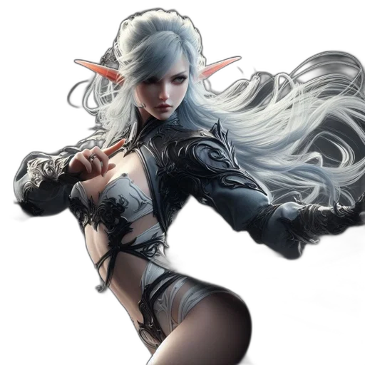 fantasy art, concept art, comic book art, photorealistic transparent PNG cut-out
