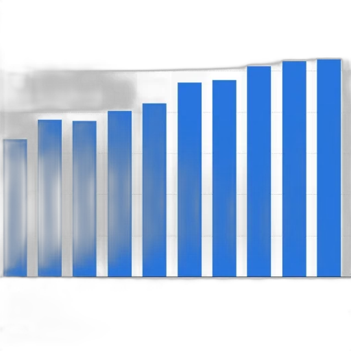 blue, bar, chart, showing transparent PNG cut-out