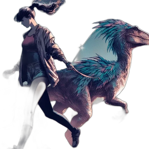 dragon, creature, jacket, animal transparent PNG cut-out