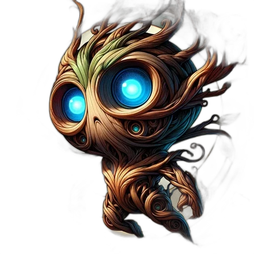 staff, mask, creature, face transparent PNG cut-out