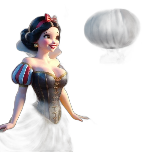 dress, crown, hat, 3d render transparent PNG cut-out