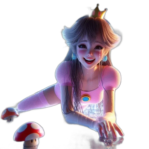 crown, dress, concept art, 3d render transparent PNG cut-out