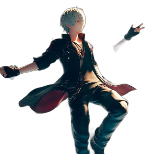 jacket, staff, concept art, 3d render transparent PNG cut-out
