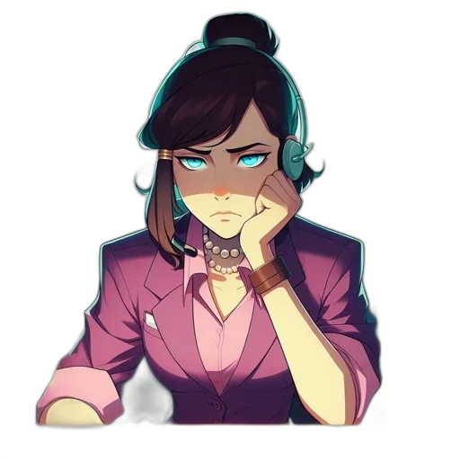 staff, face, anime, pixel art transparent PNG cut-out