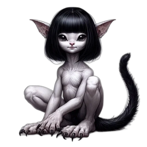 creature, animal, staff, fantasy art transparent PNG cut-out