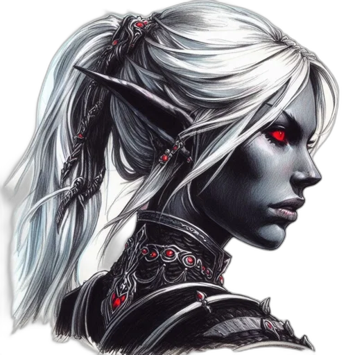 face, fantasy art, concept art, photorealistic transparent PNG cut-out