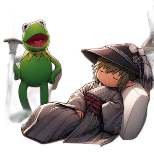 hat, creature, concept art, pixel art transparent PNG cut-out