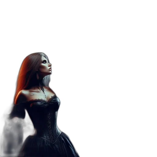 dress, crown, concept art, 3d render transparent PNG cut-out