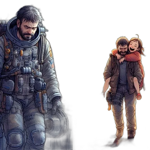 jacket, concept art, cyberpunk, fantasy art transparent PNG cut-out