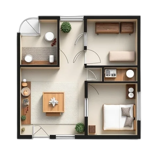 furniture, building, 3d render, concept art transparent PNG cut-out