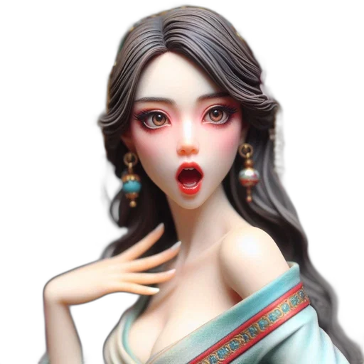 jewelry, face, fantasy art, 3d render transparent PNG cut-out