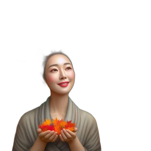 flower, face, staff, jewelry transparent PNG cut-out