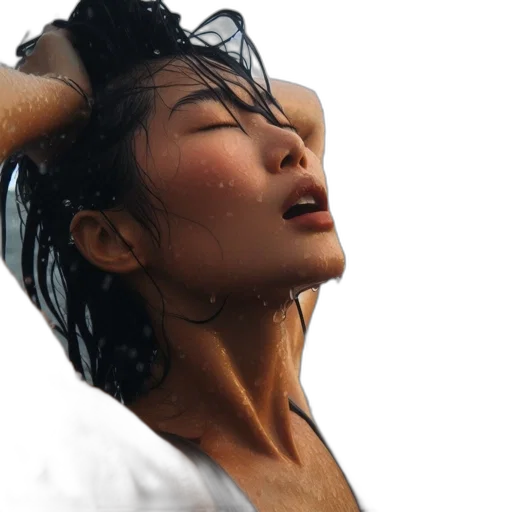 umbrella, face, photorealistic, rain transparent PNG cut-out