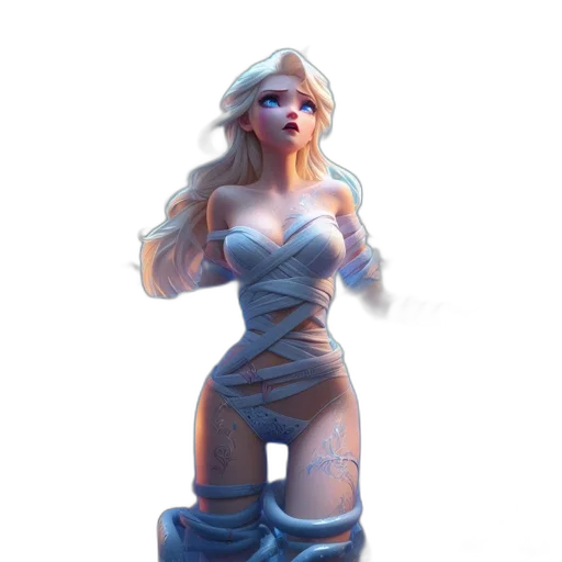 dress, robot, weapon, staff transparent PNG cut-out
