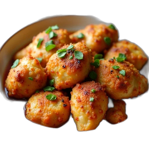 food, photorealistic, dump, chicken transparent PNG cut-out