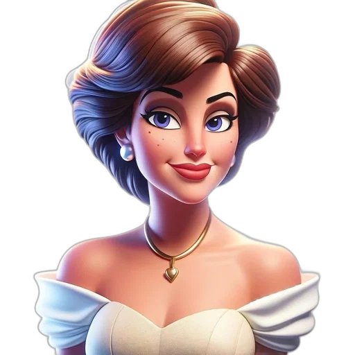dress, crown, face, staff transparent PNG cut-out