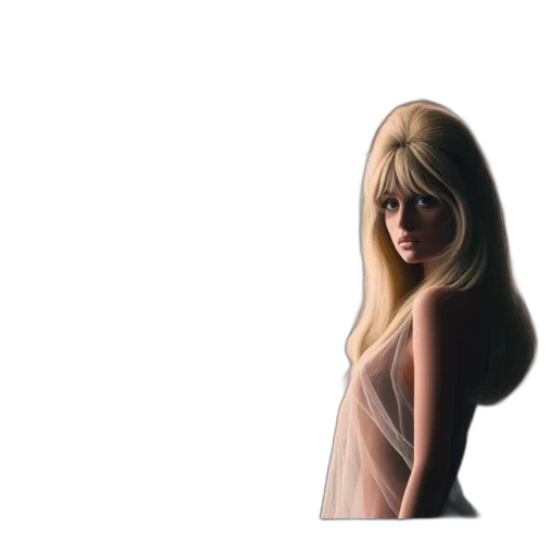 dress, hair, face, photorealistic transparent PNG cut-out
