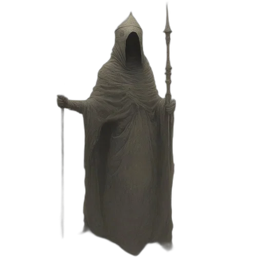 staff, dress, creature, mask transparent PNG cut-out
