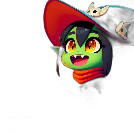 hat, mask, staff, face transparent PNG cut-out